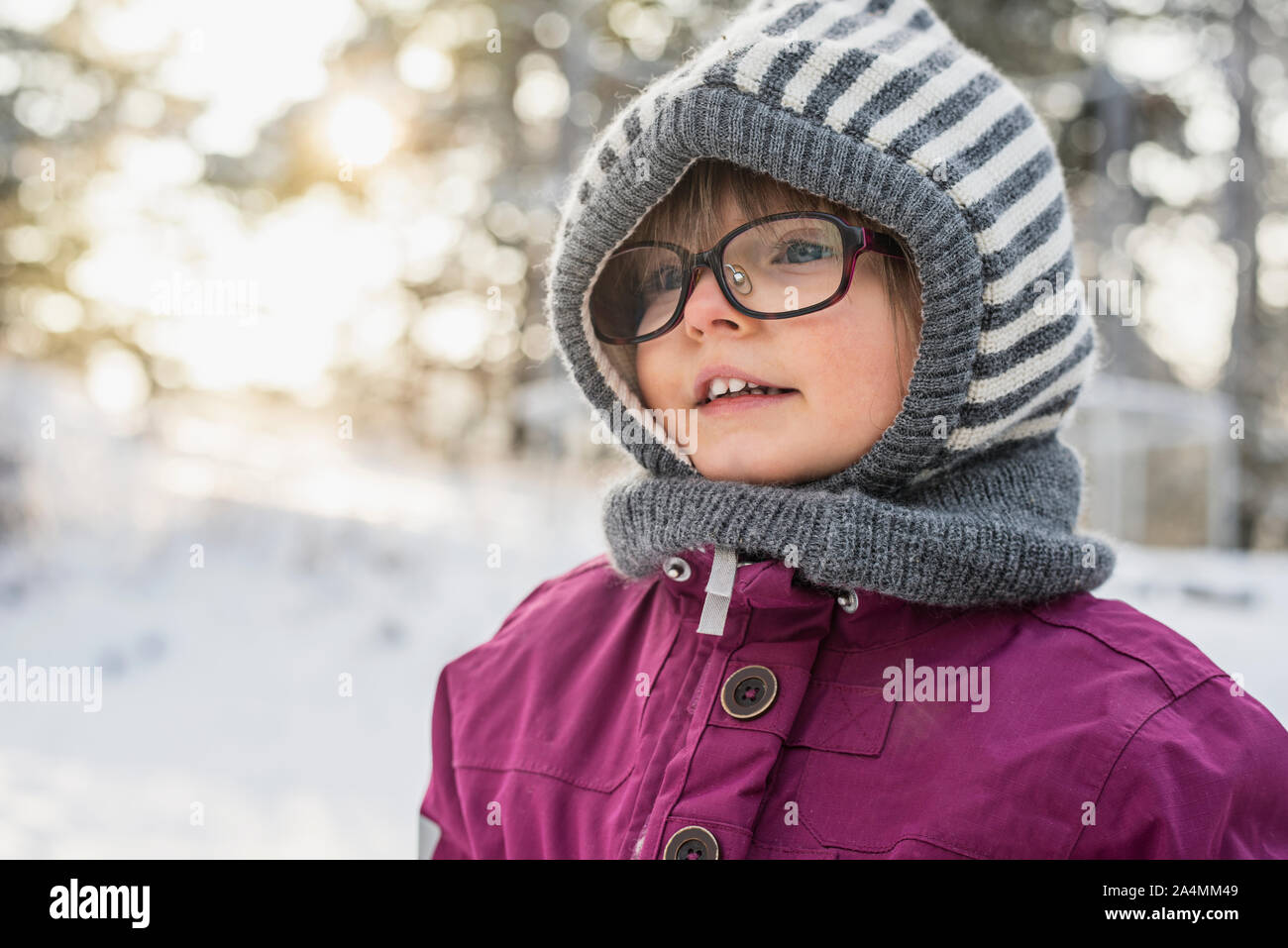 Girl at winter Stock Photo