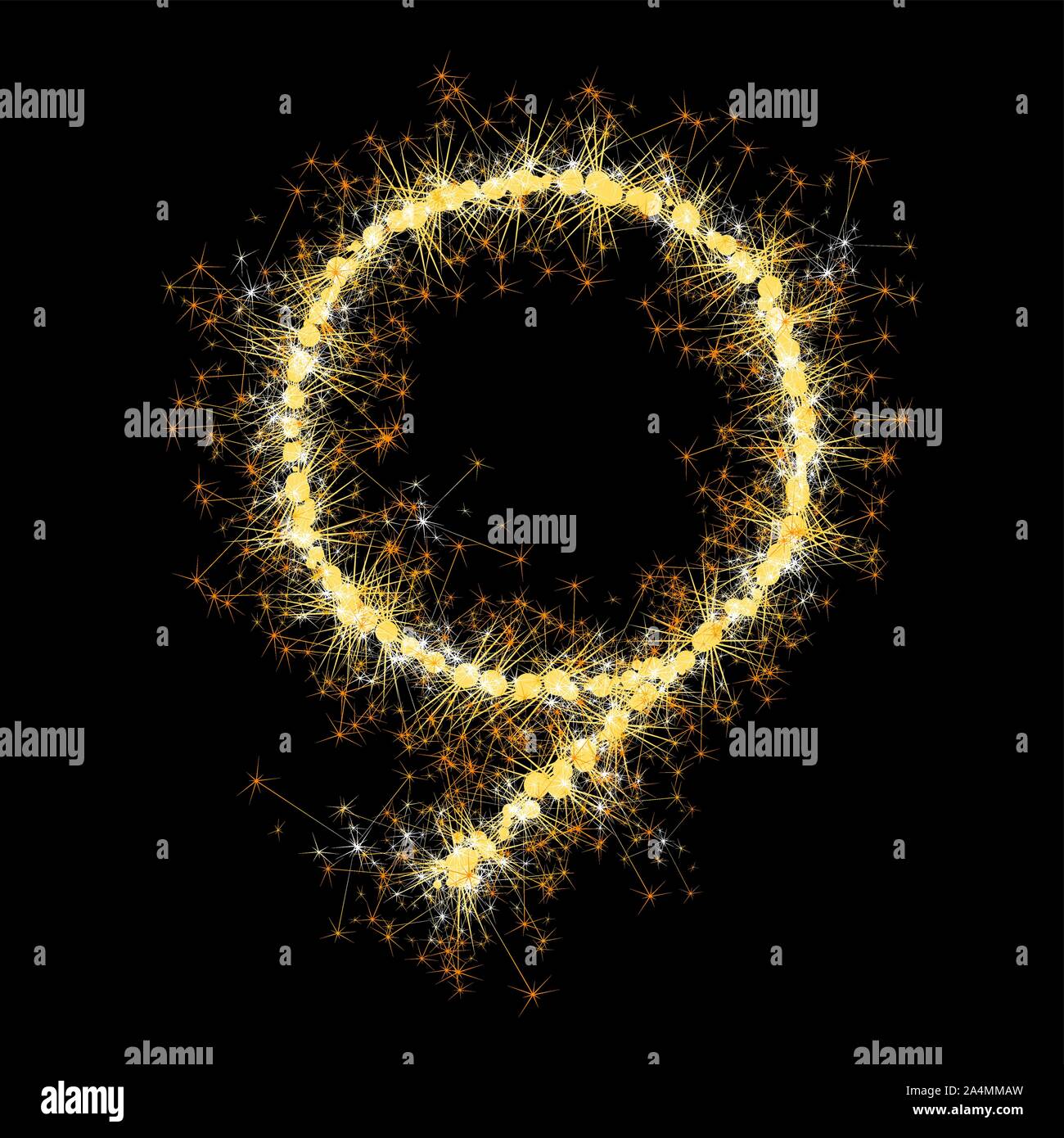 glittering sparks numbers Stock Vector