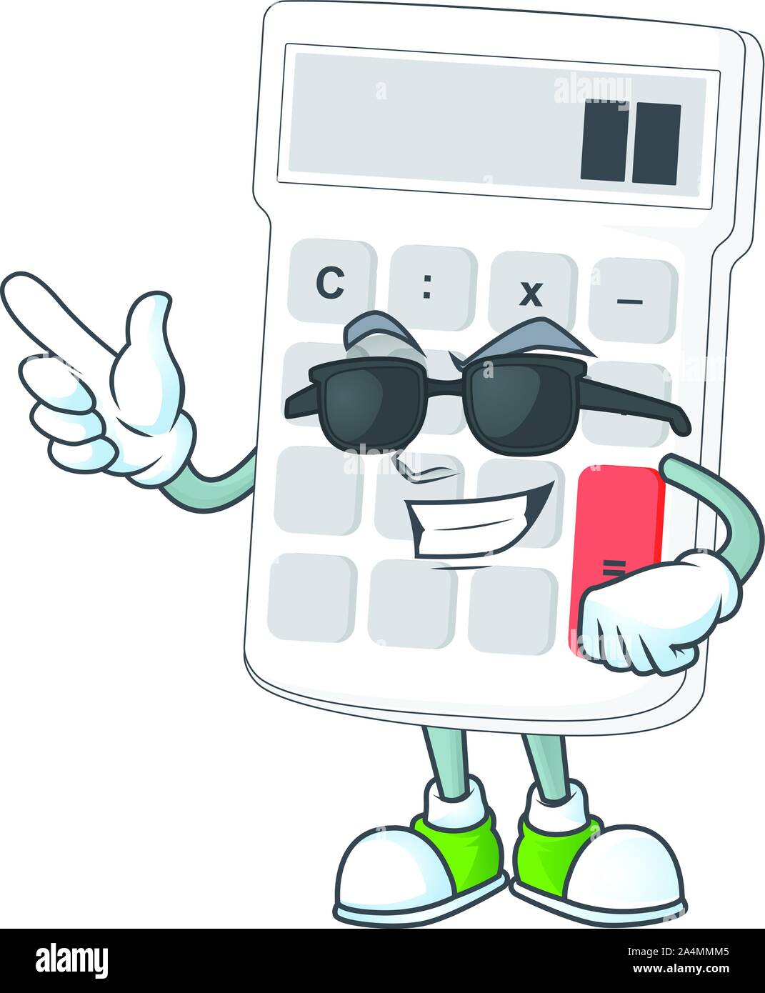 Super cool cartoon calculator white for calculate tool Stock Vector Image &  Art - Alamy