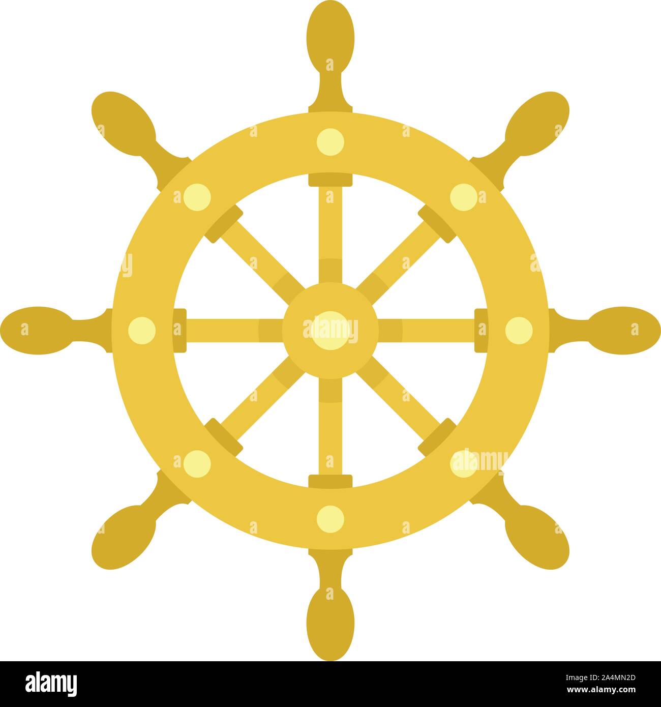 Ship wheel icon. Flat illustration of ship wheel vector icon for web ...