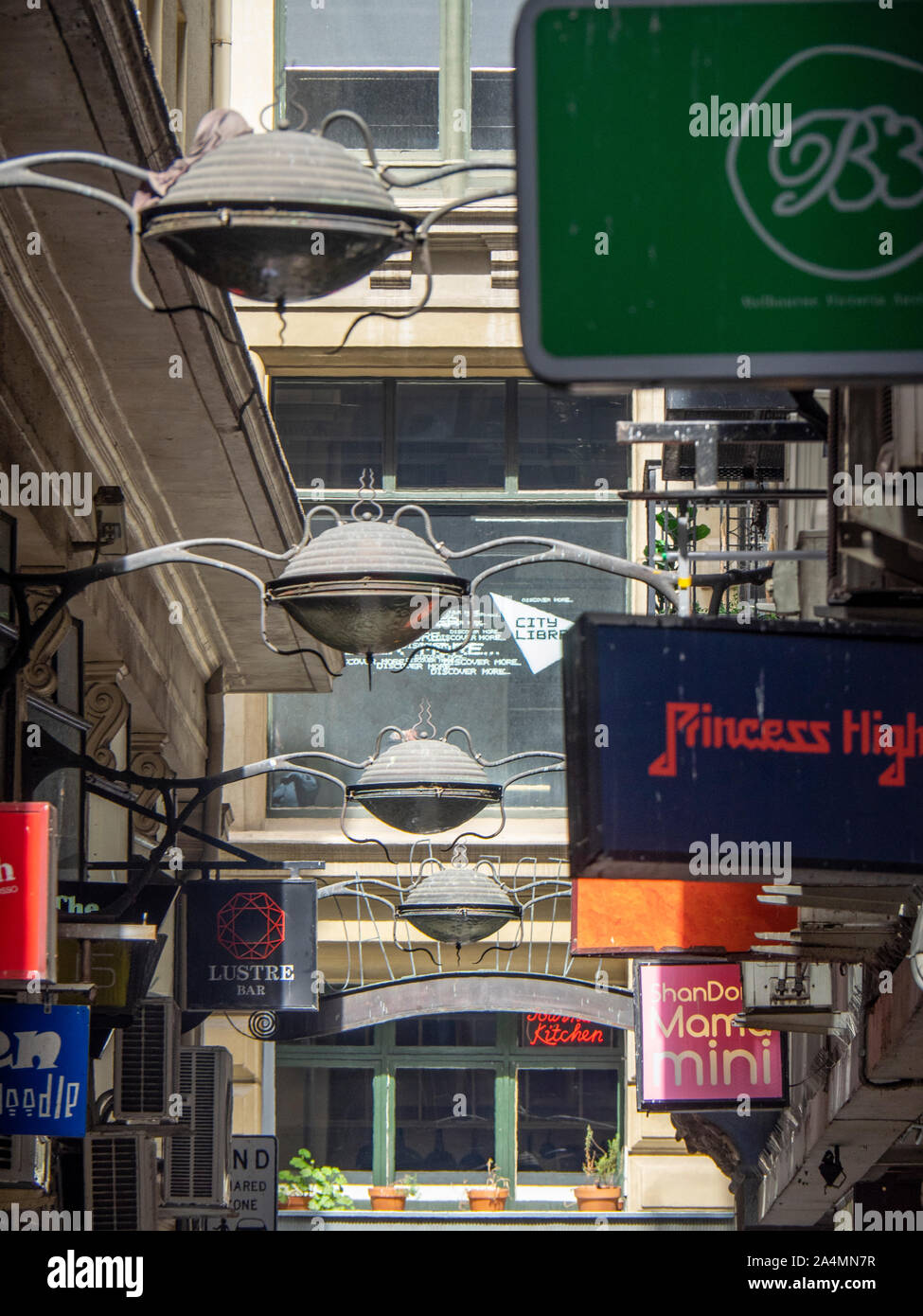 Pedestrian laneway of boutiques bars cafes restaurants bistros and