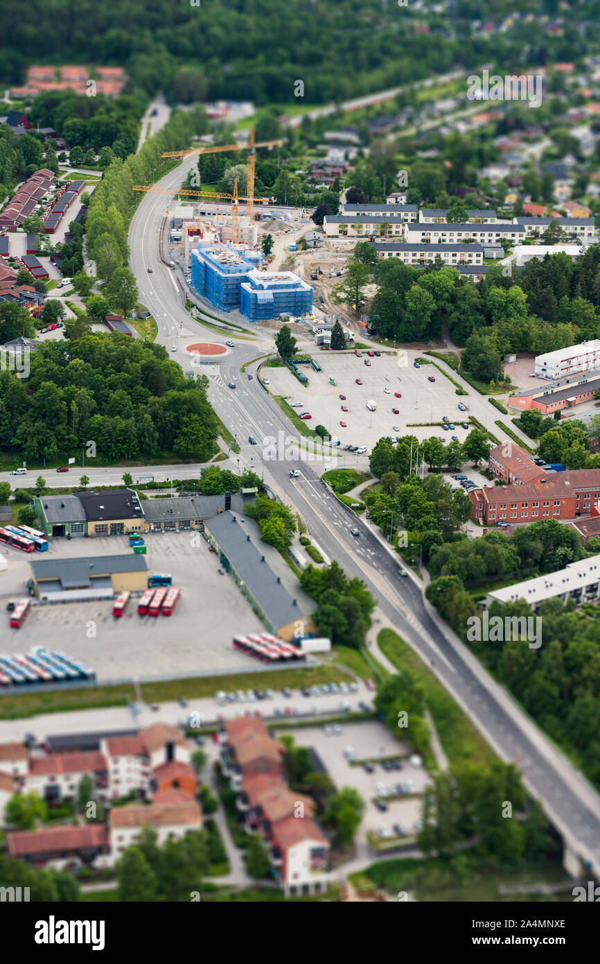 Aerial view of building site Stock Photo - Alamy