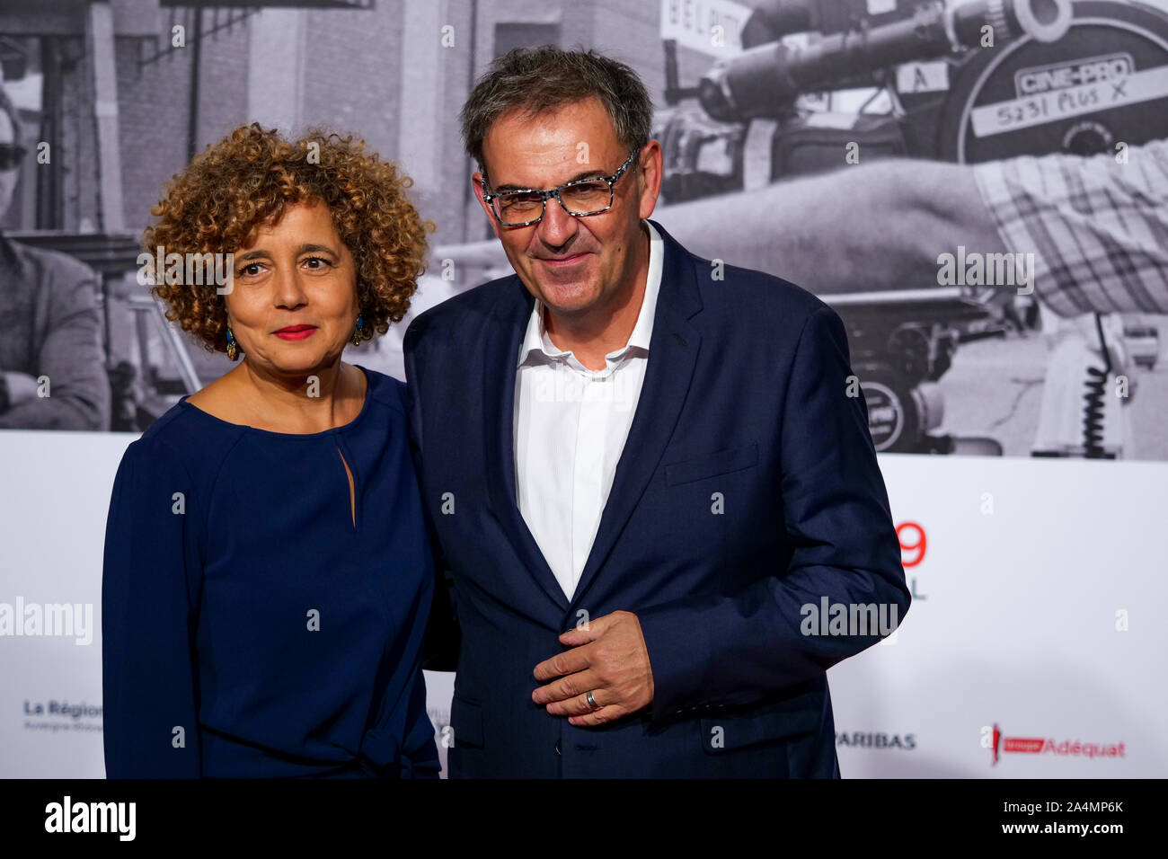 Laila Kalai-Kimelfeld and David Kimelfeld attend 11th Lumiere Film Festival, Lyon, France Stock Photo