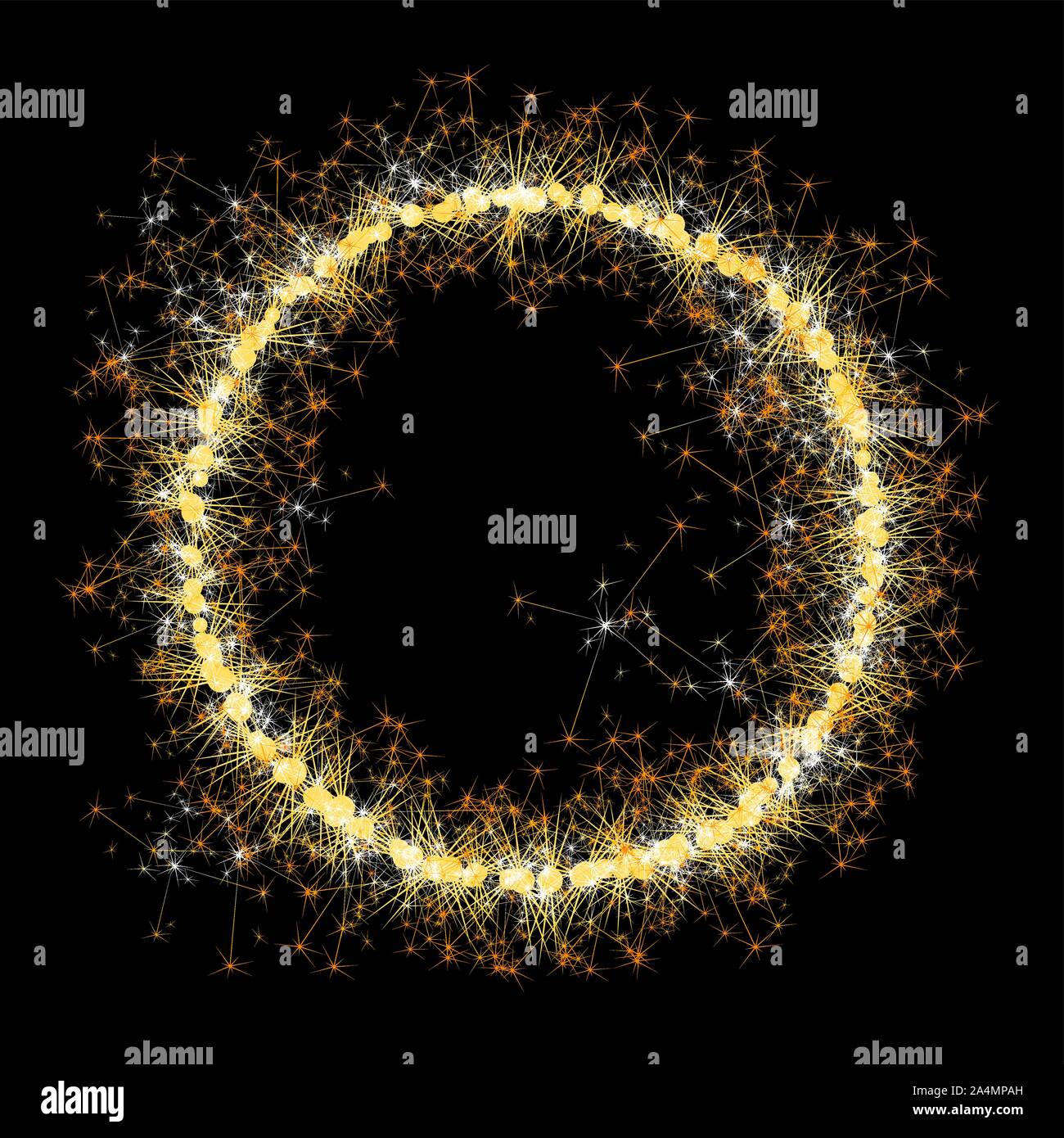 glittering sparks leters set Stock Vector