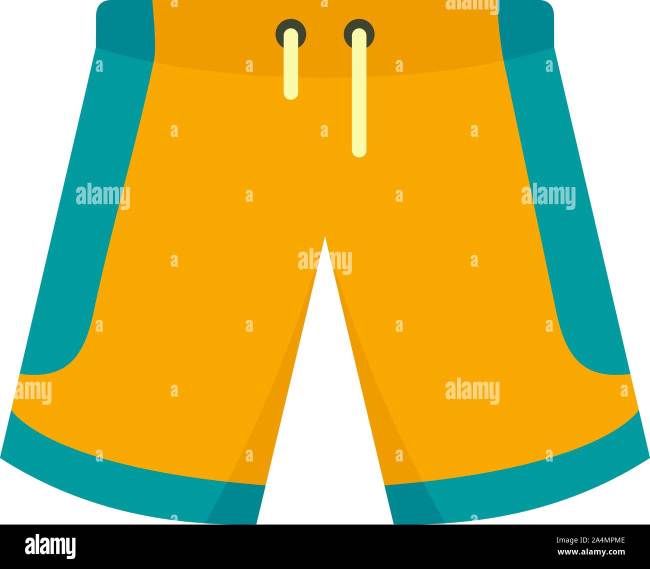 Basketball shorts icon. Flat illustration of basketball shorts vector
