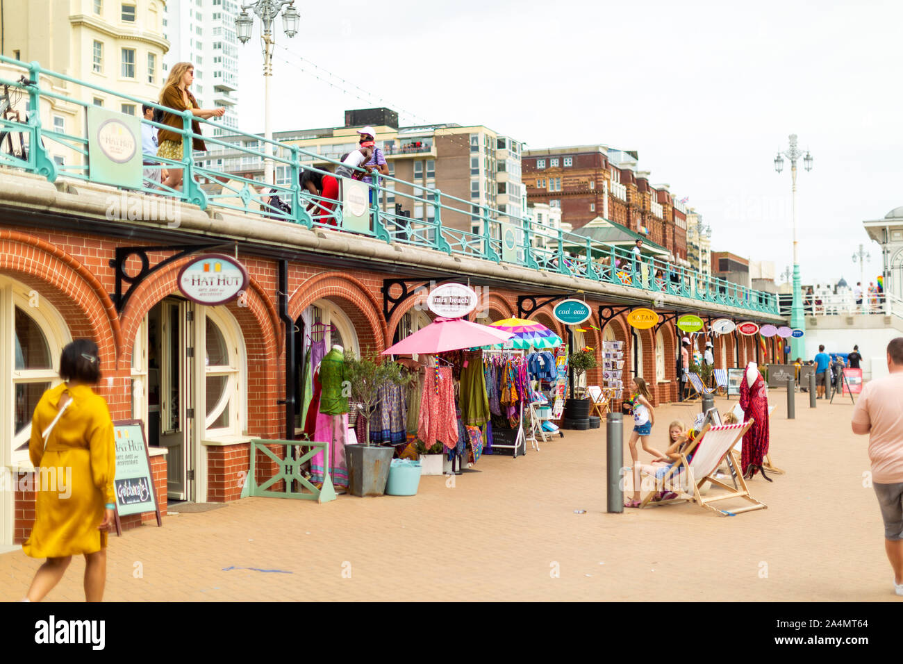 The seaside resort town of Brighton and Hove in East Sussex, England on August 3, 2019. Stock Photo