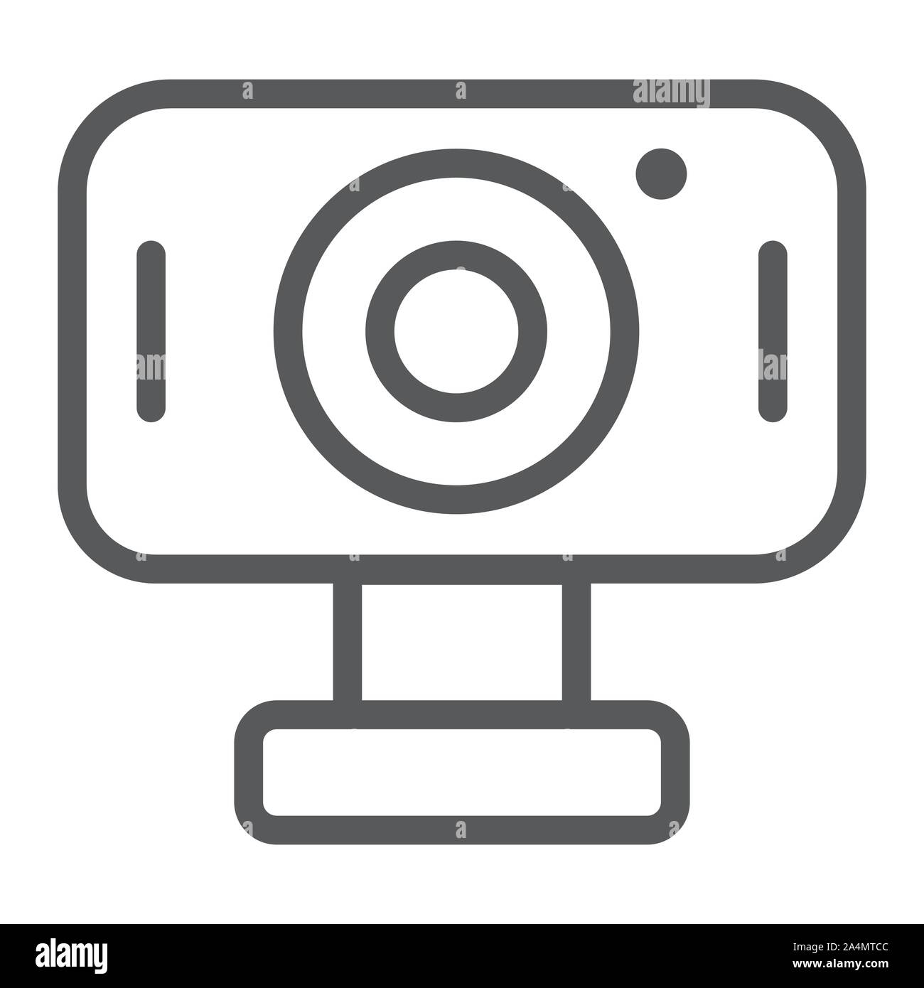 Webcam line icon, cam and device, computer camera sign, vector graphics, a  linear pattern on a white background Stock Vector Image & Art - Alamy