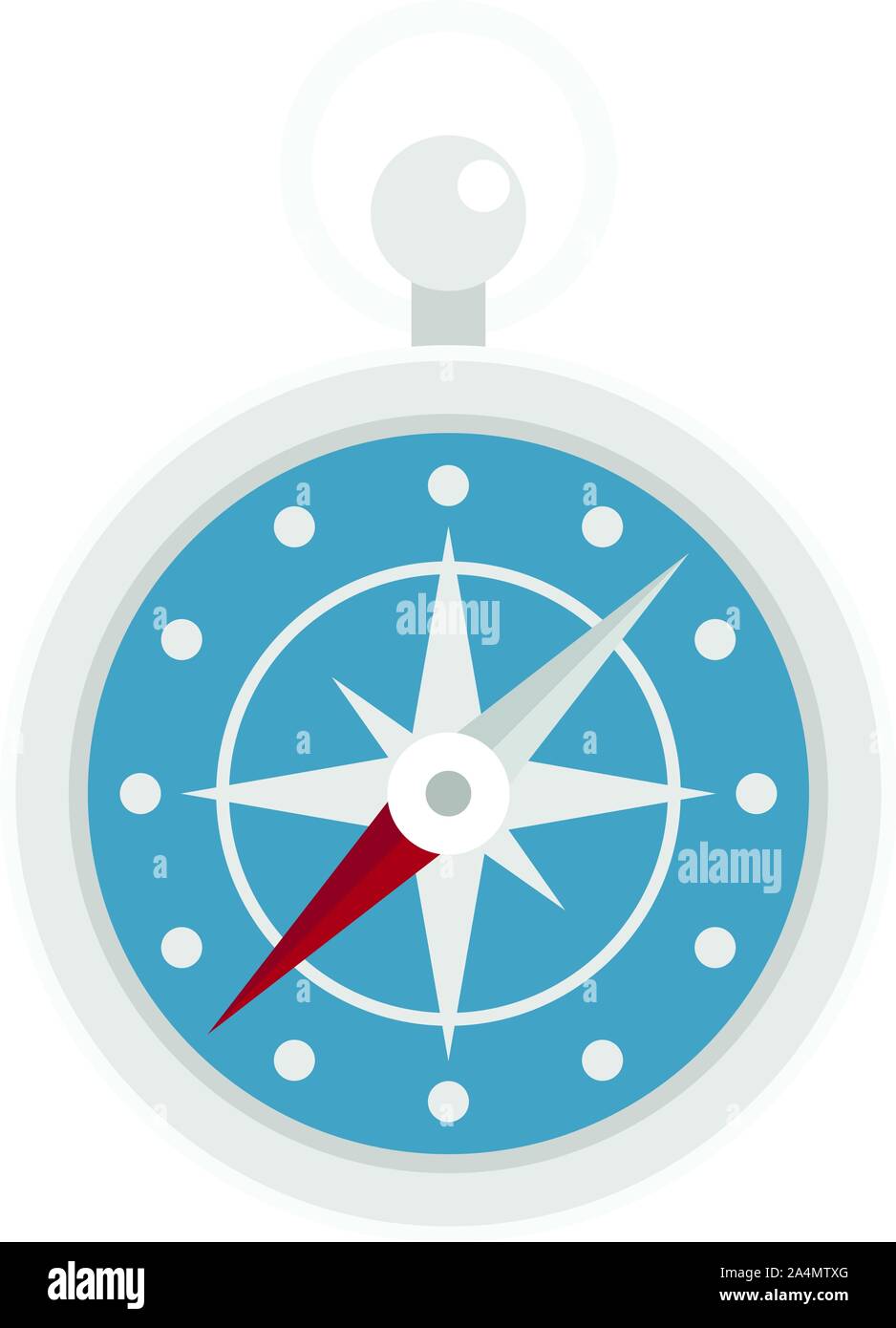 Navigation ship compass icon. Flat illustration of navigation ship ...