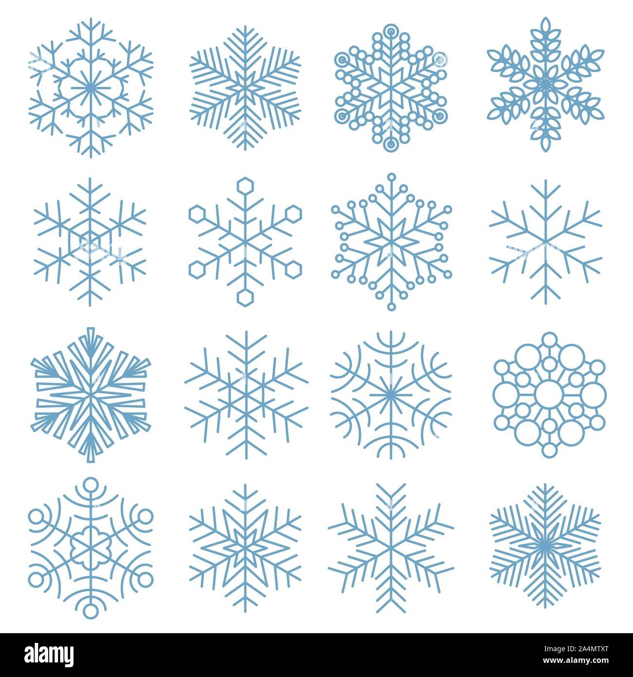 Snowflake icon collection Stock Vector Image & Art - Alamy