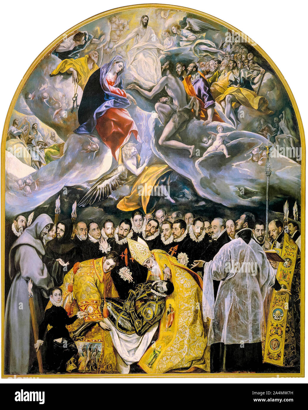 El Greco, The Burial of the Count of Orgaz, painting, 1586-1588 Stock Photo