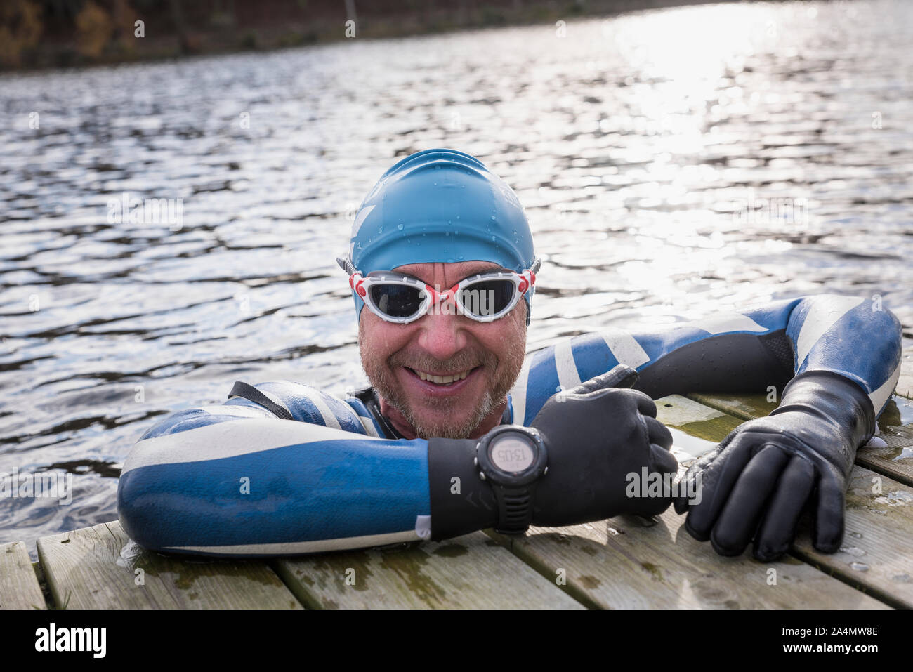 Portrait of swimmer Stock Photo - Alamy