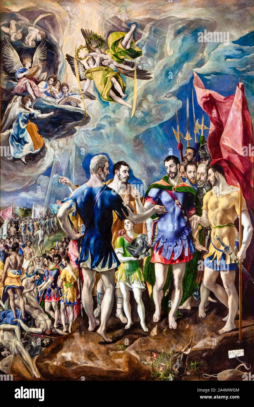 El Greco Painting The Martyrdom Of St Maurice 1580 1582 Stock Photo