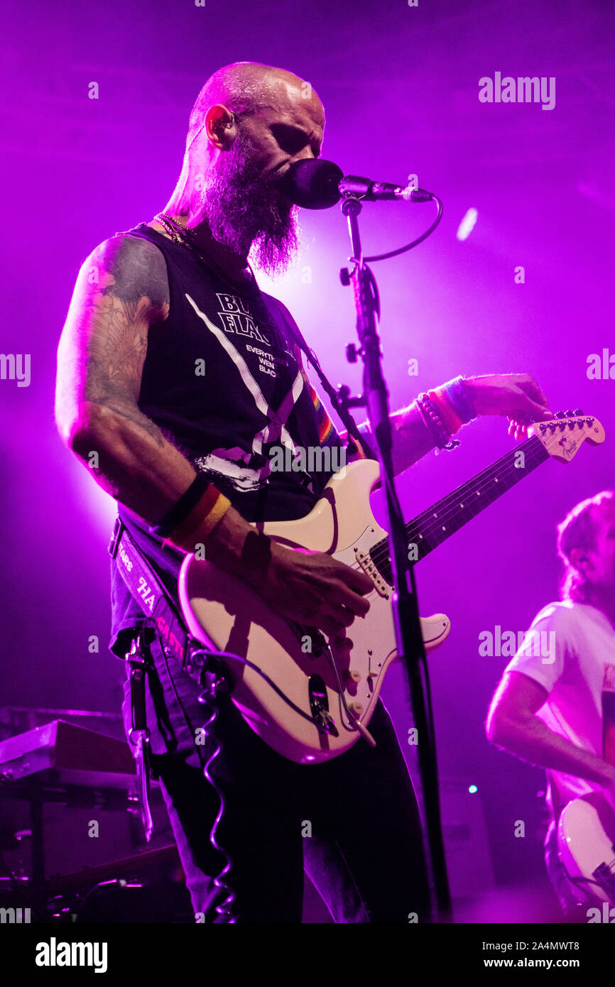 Milan Italy. 14 October 2019. The American hard rock band BARONESS performs live on stage at Fabrique opening the show of Volbeat. Stock Photo