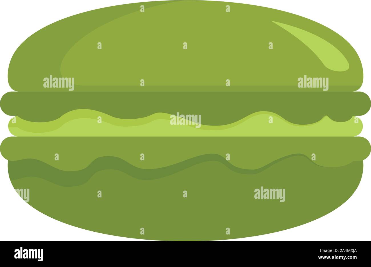 Matcha burger icon. Flat illustration of matcha burger vector icon for ...