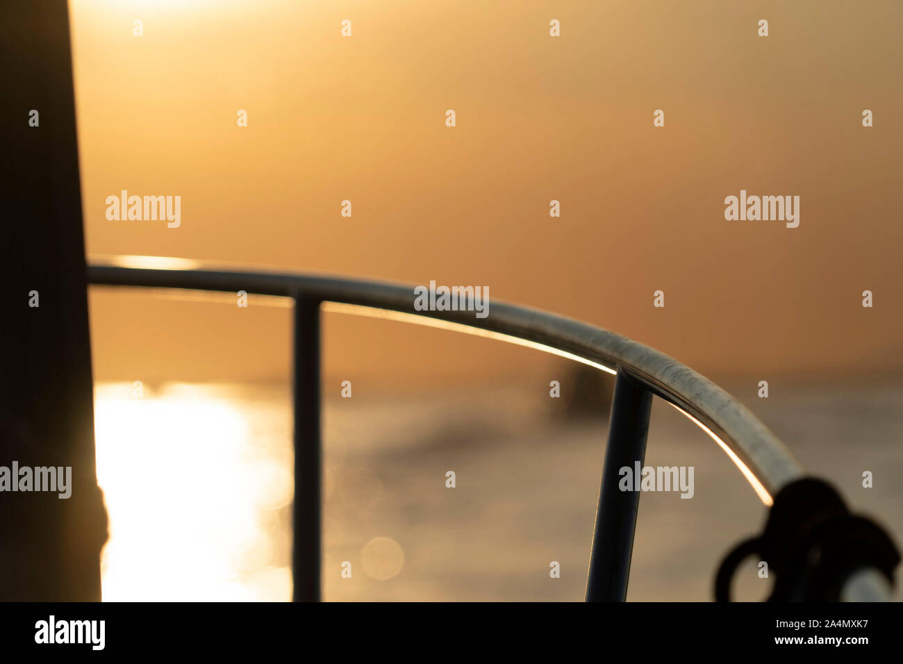 Sunset in Venice lagoon chioggia harbor from a boat landscape Stock ...