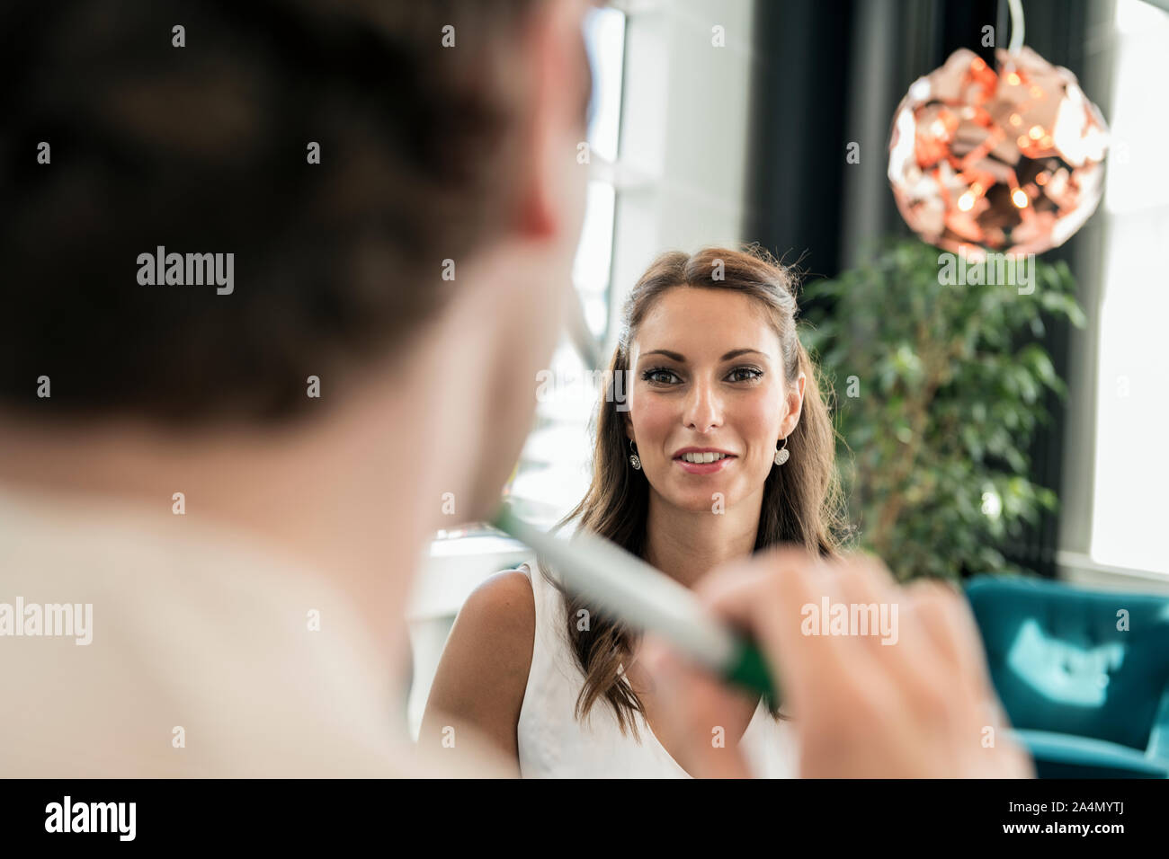 Woman at business meeting Stock Photo