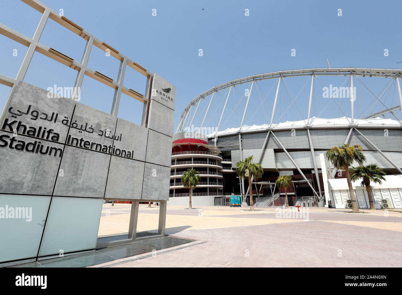 A general view of the Khalifa International Stadium ahead of the 2019 ...