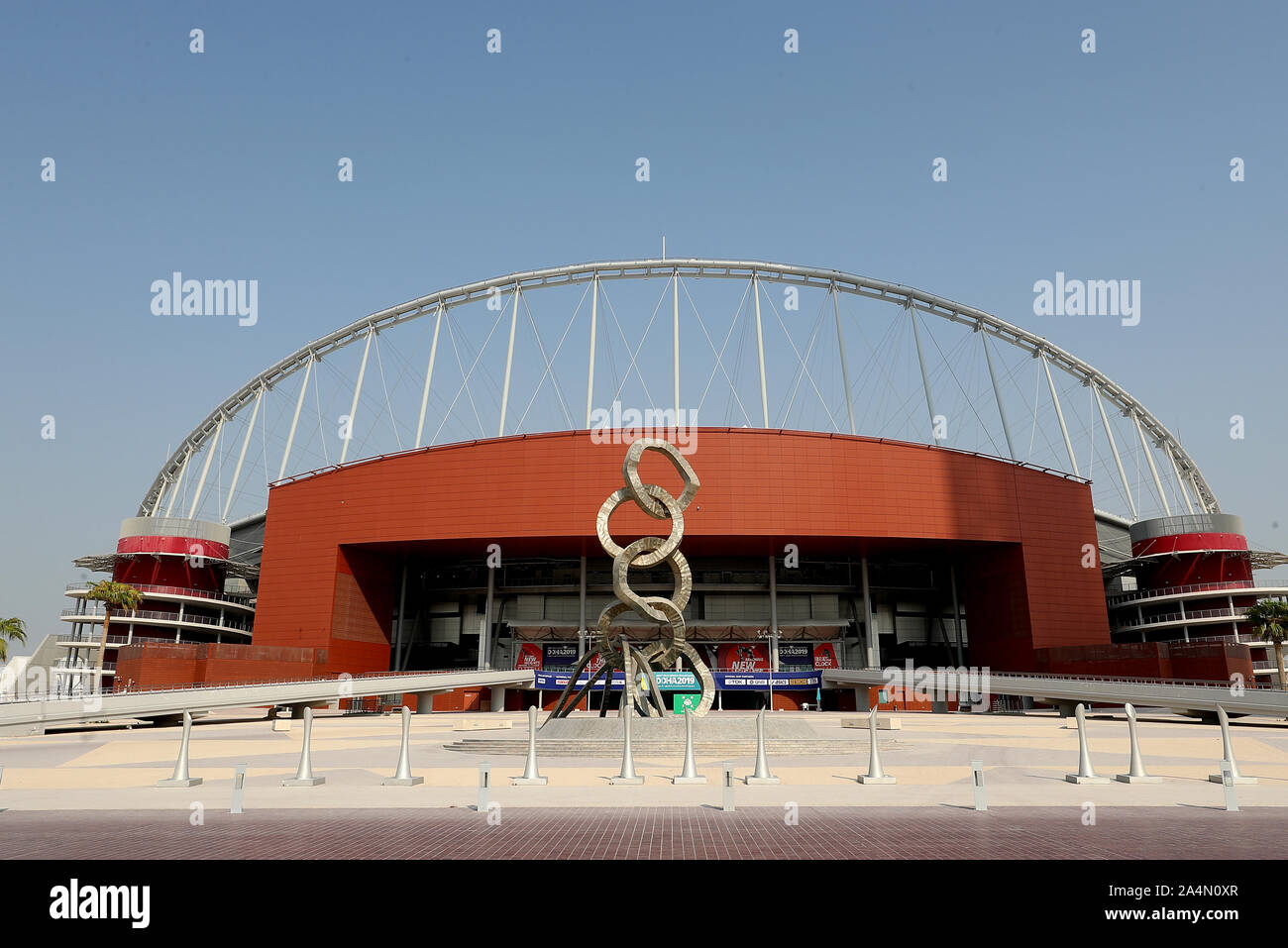 A general view of the Khalifa International Stadium ahead of the 2019 ...