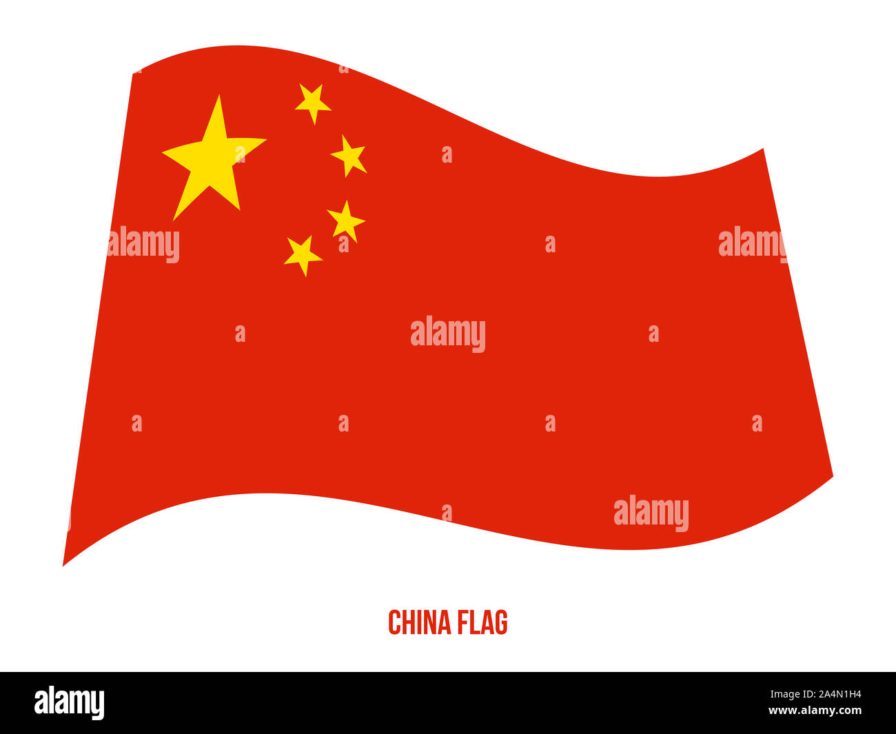 China Flag Waving Vector Illustration on White Background. China National Flag Stock Photo Alamy