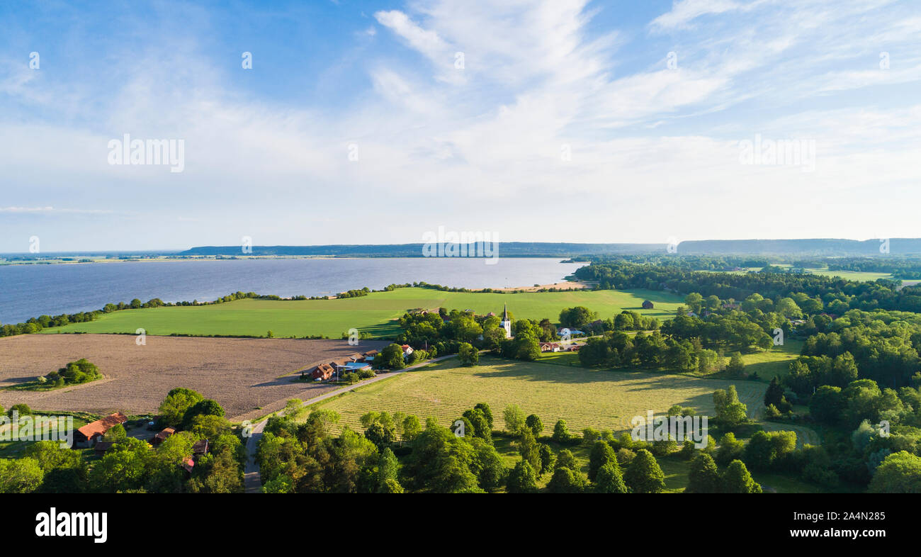 Field forest lake aerial view hi-res stock photography and images - Alamy