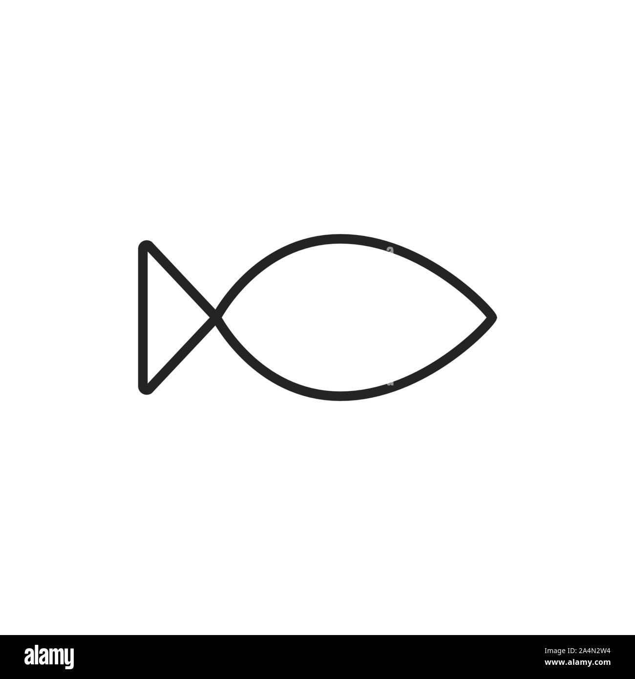Fish, food, sea icon. Vector illustration, flat design. Stock Vector