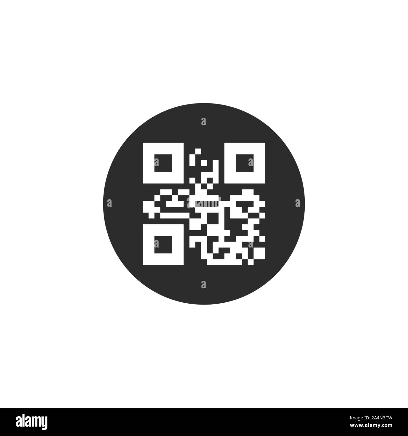 QR Code icon. Vector illustration, flat design. Stock Vector
