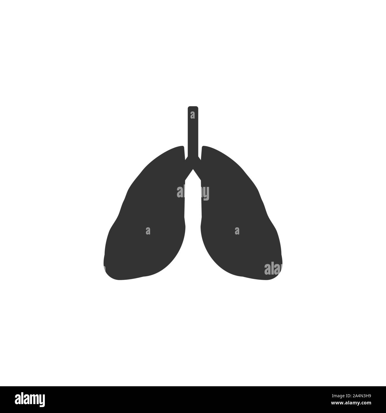 Lungs, medical icon. Vector illustration, flat design. Stock Vector