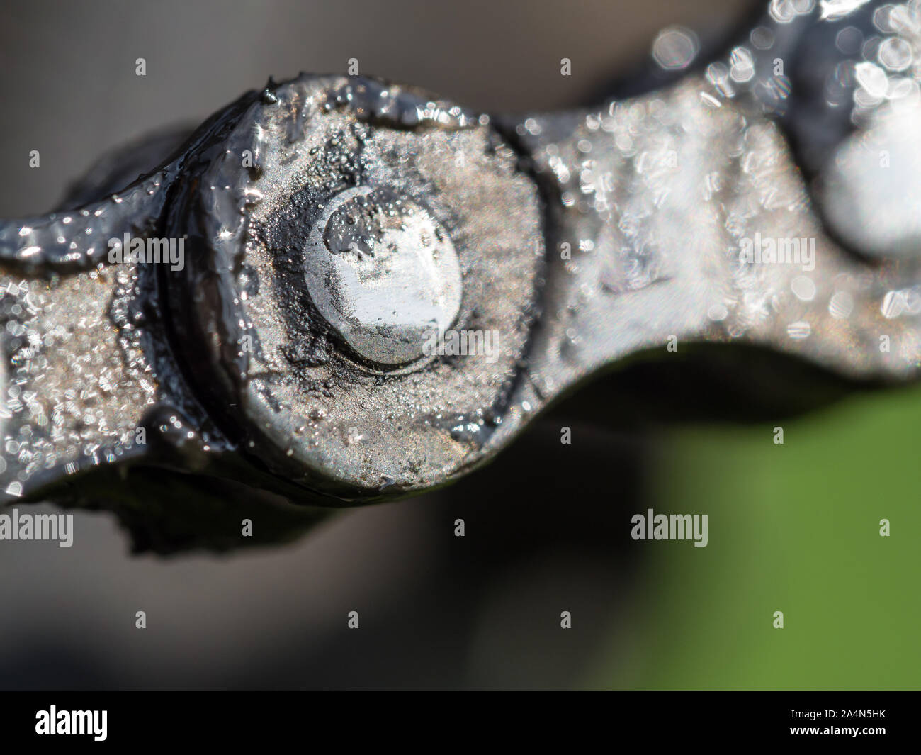 Bicycle Chain Link Stock Photo Alamy