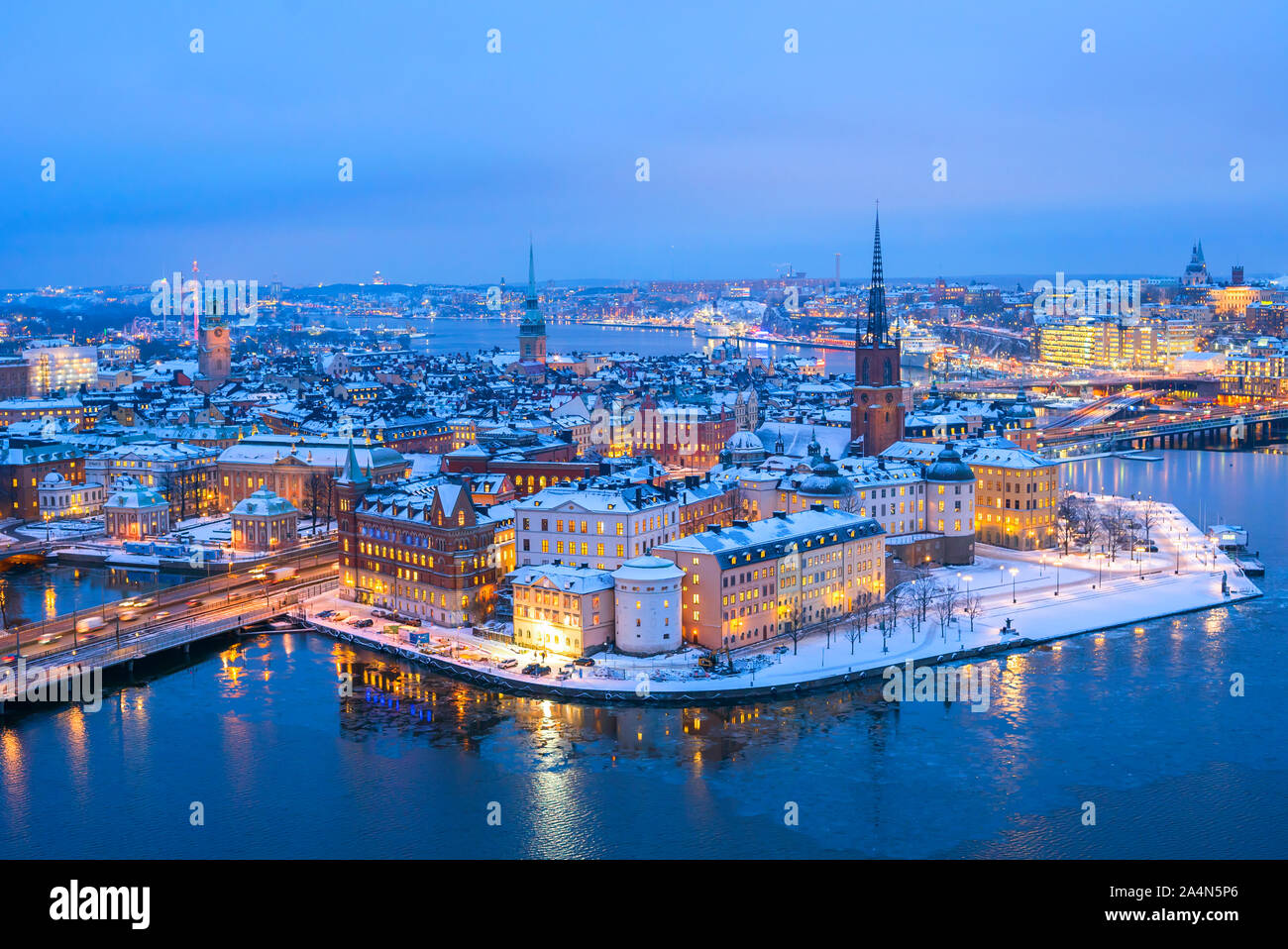 Aerial View Of Riddarholmen Stockholm Sweden Stock Photo Alamy