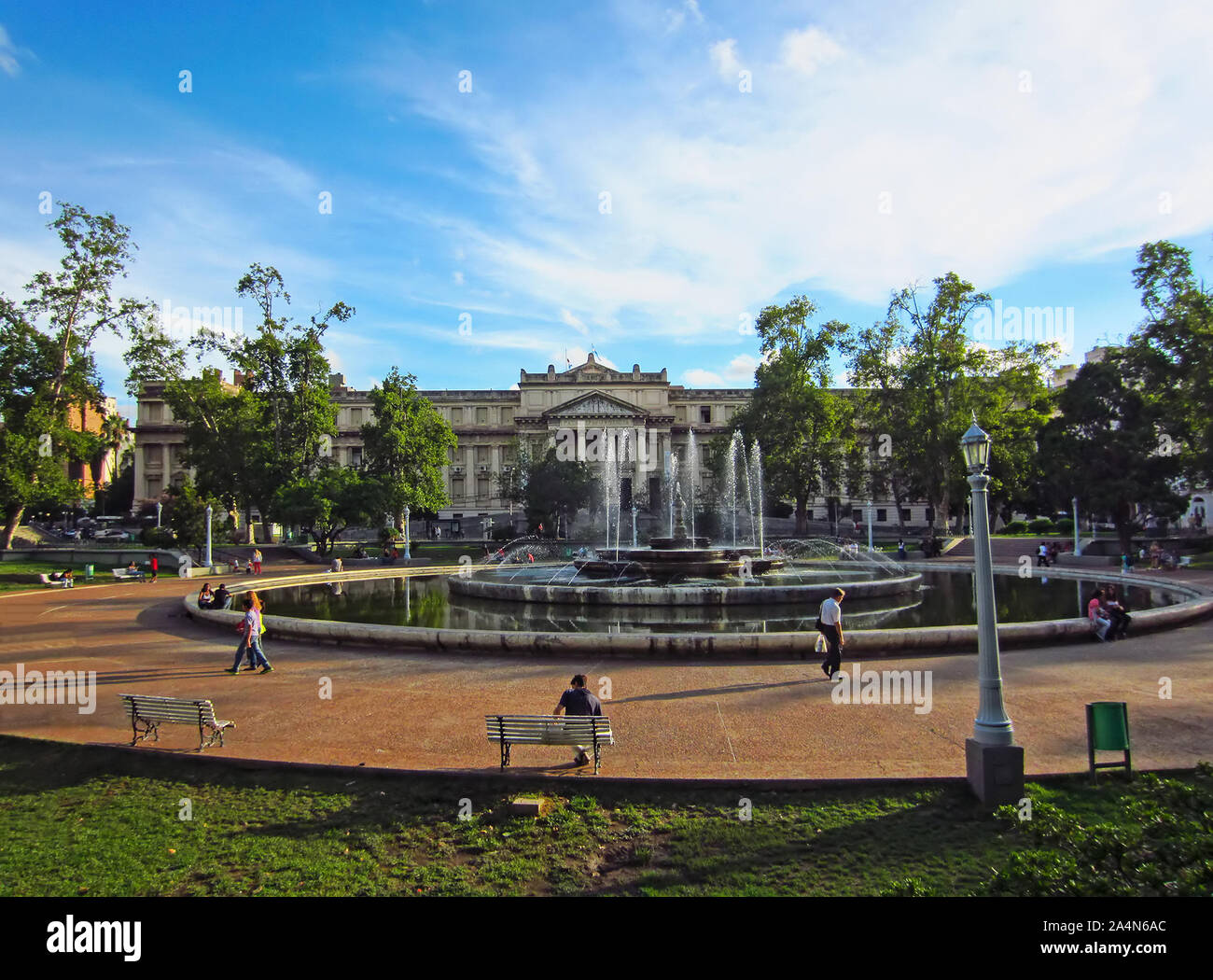 Cordoba Palace of Justice with park  in Cordoba, Argentina Stock Photo