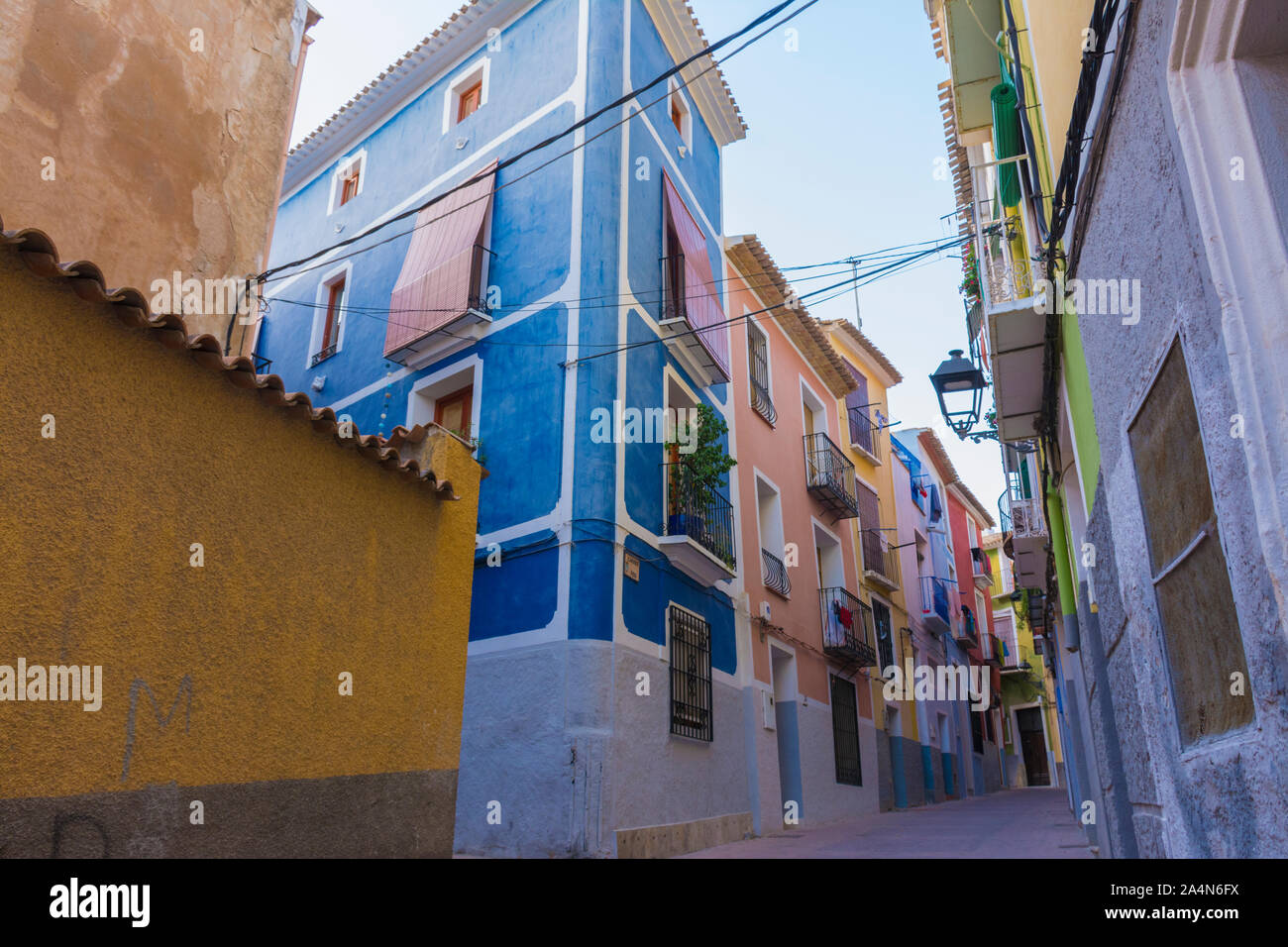 Villajoyosa Alicante Spain August 05 2019 Narrow Streets In The villajoyosa-alicante-spain-august-05-2019-narrow-streets-in-the