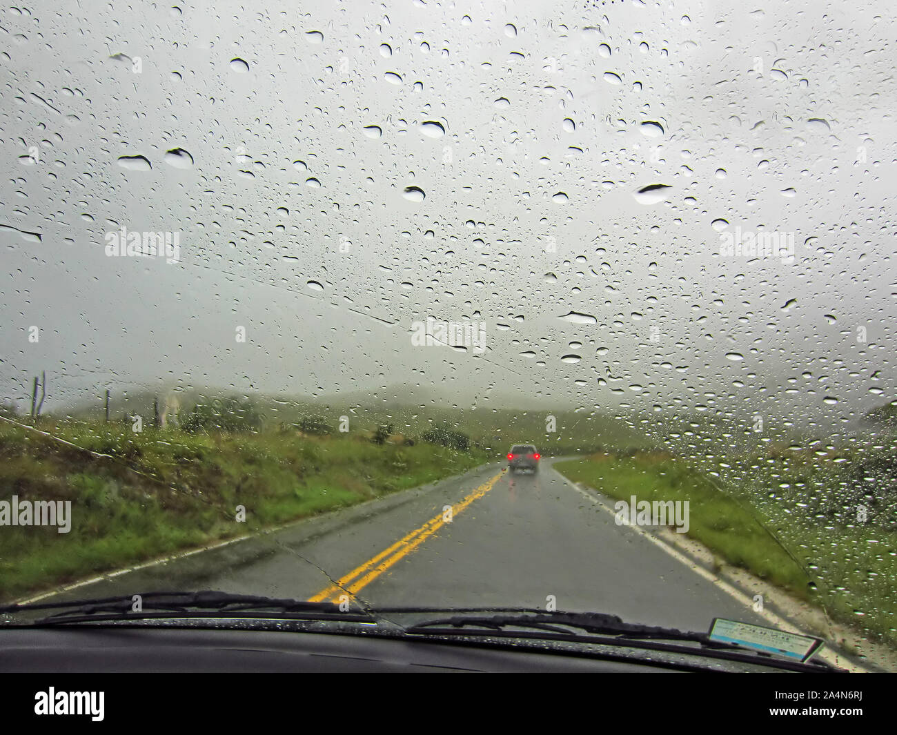 Driving in storm, Argentina Stock Photo Alamy