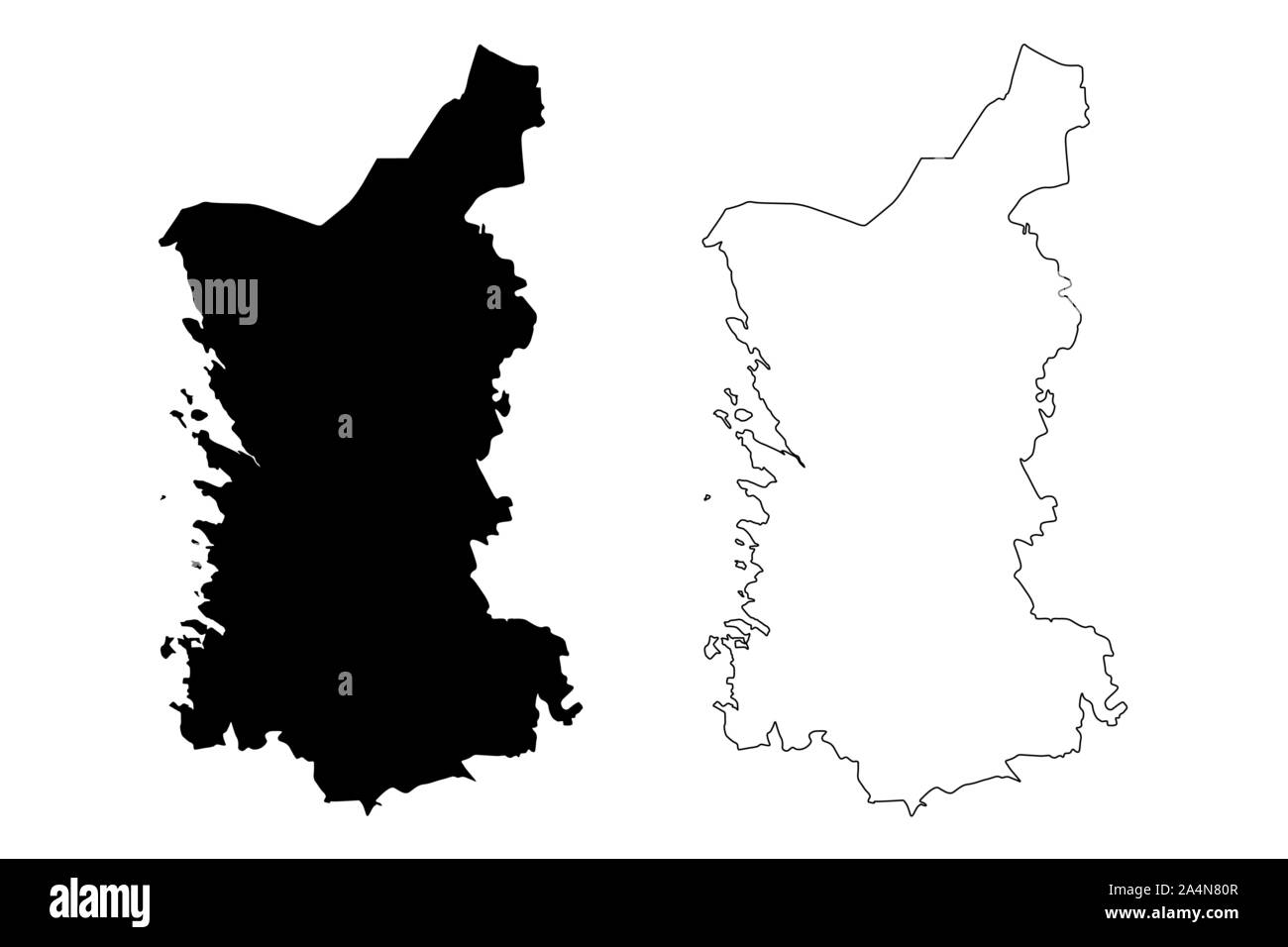 Satakunta Region (Republic of Finland) map vector illustration, scribble sketch Satakunta map Stock Vector