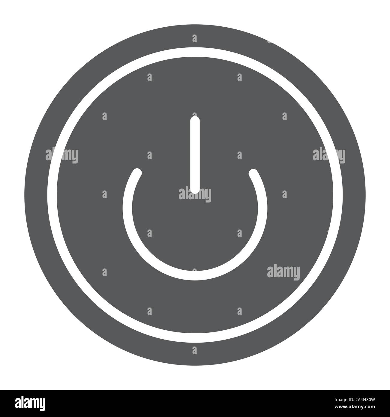 Computer power button glyph icon, switch and computer, on off sign ...