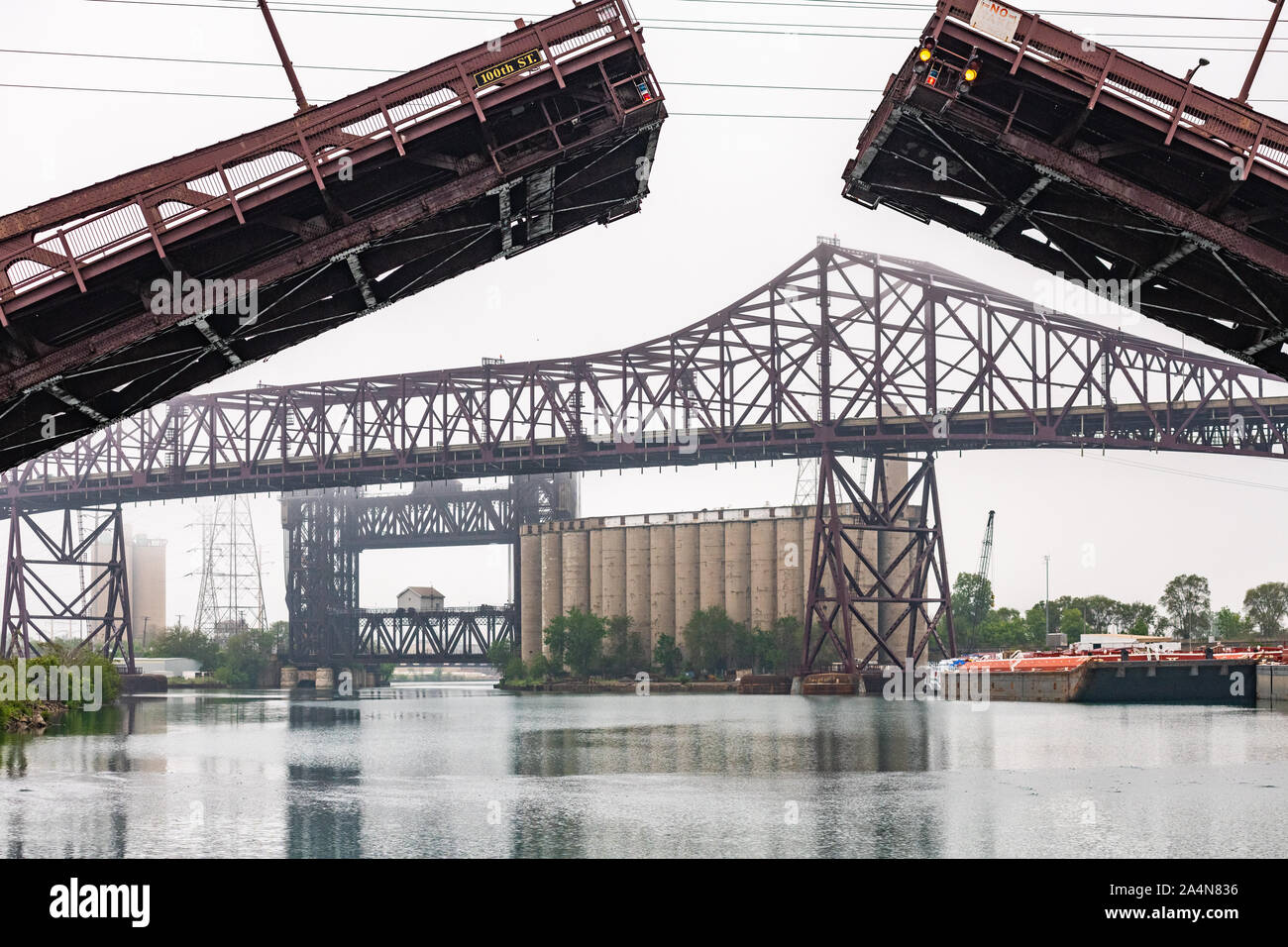 Calumet River scene Stock Photo