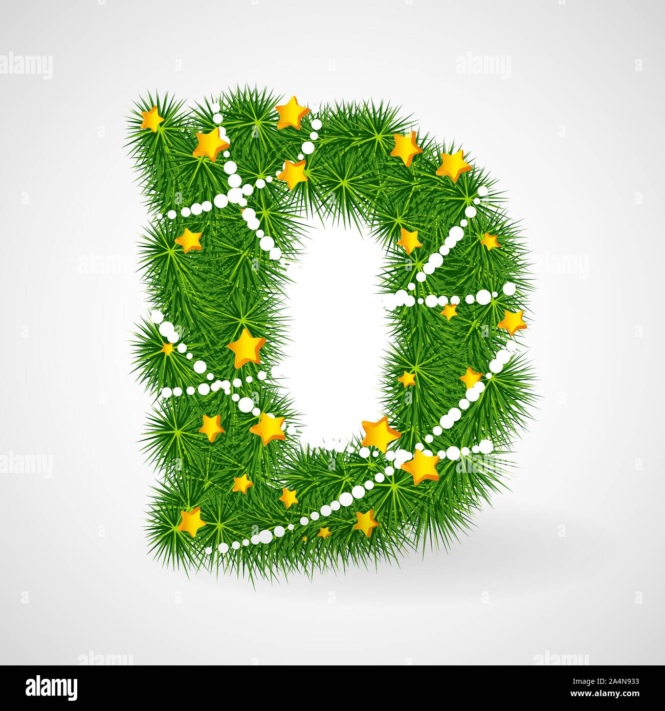 Christmas and New Year tree abc Stock Vector Image & Art - Alamy
