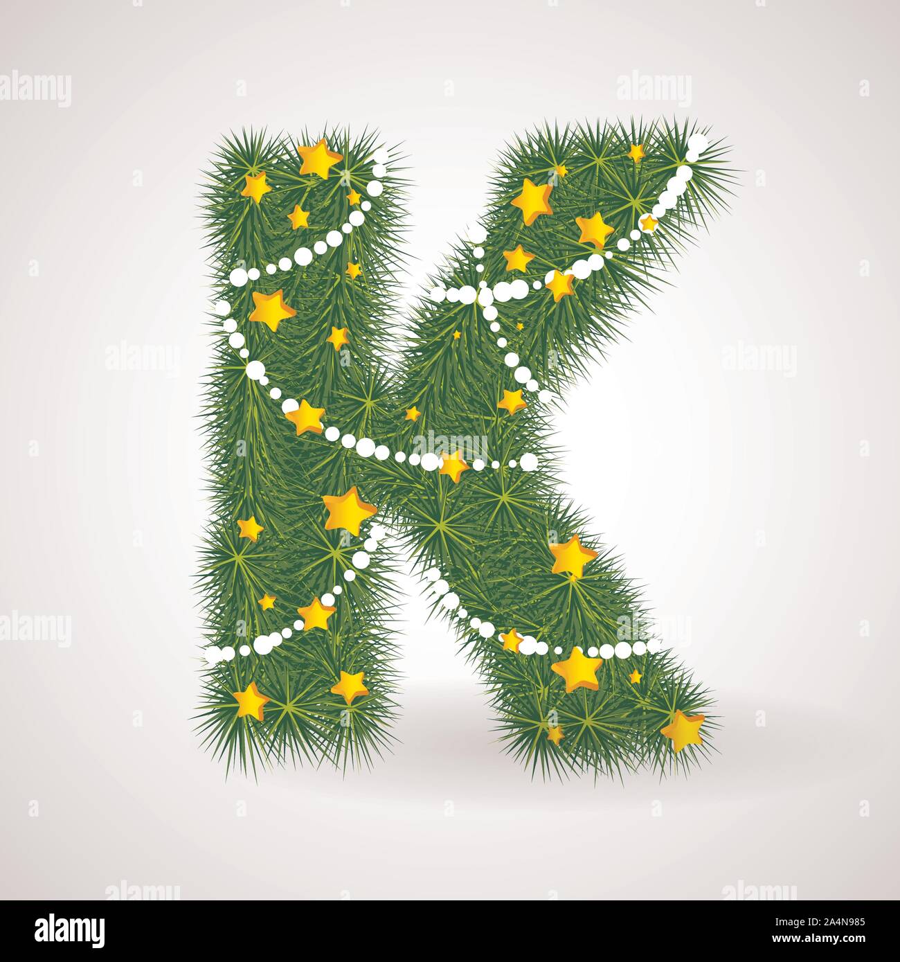 Christmas and New Year tree abc Stock Vector Image & Art - Alamy