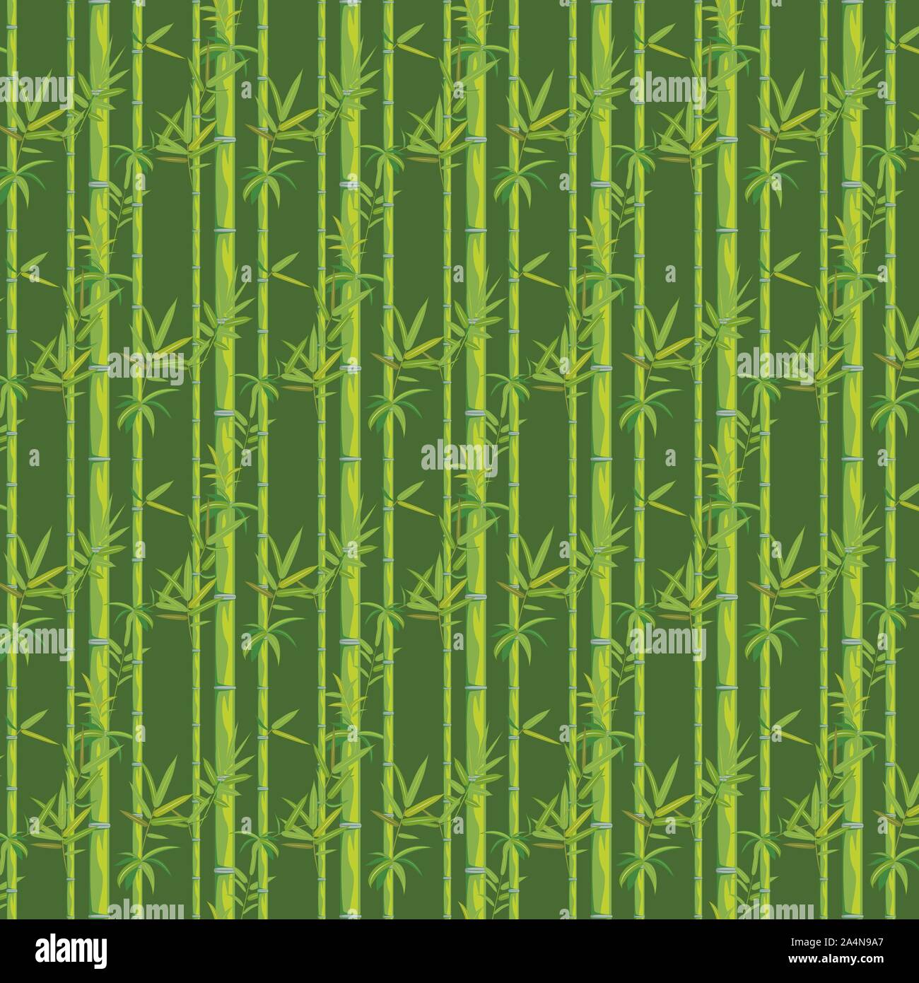 Asian jungle plant bamboo branches with leaves pattern design ...