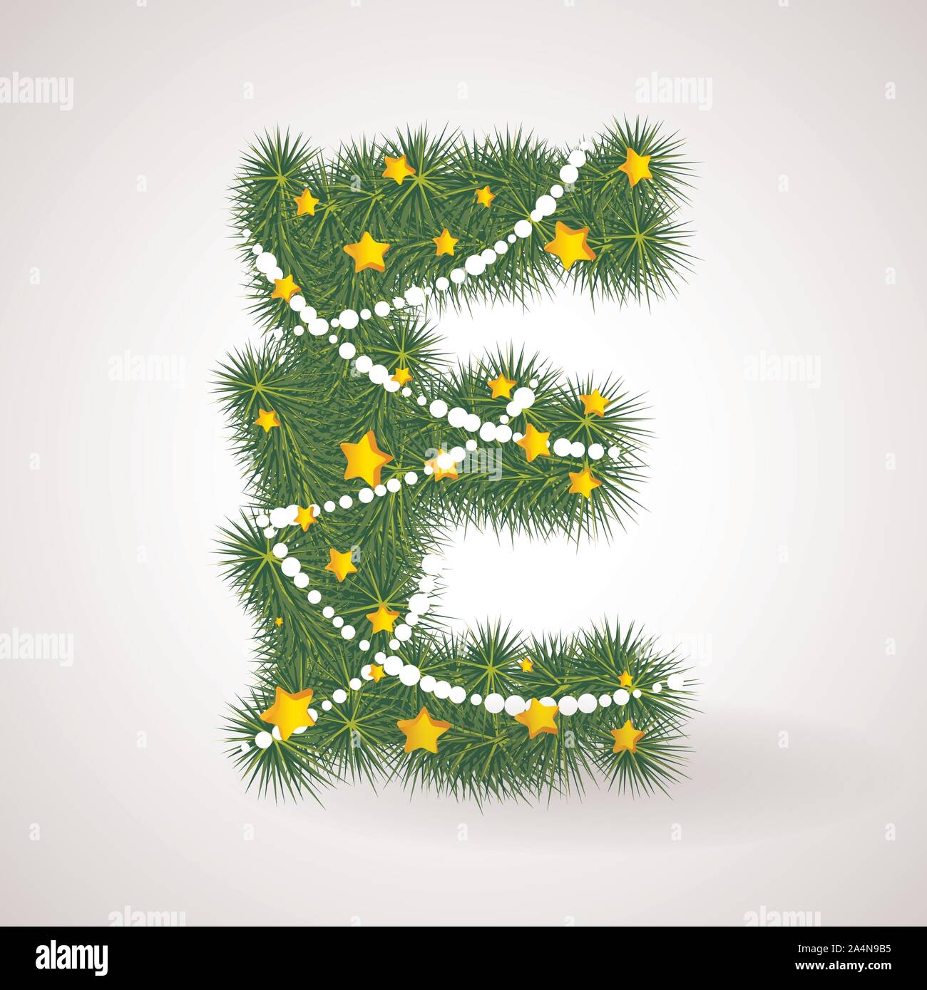 Christmas and New Year tree abc Stock Vector Image & Art - Alamy