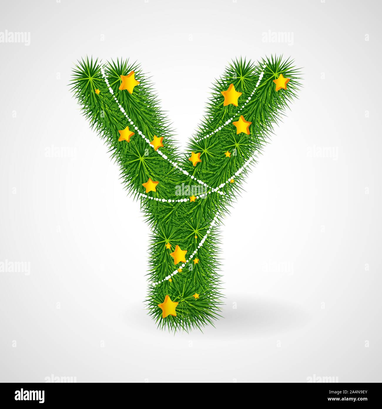 Christmas and New Year tree abc Stock Vector Image & Art - Alamy