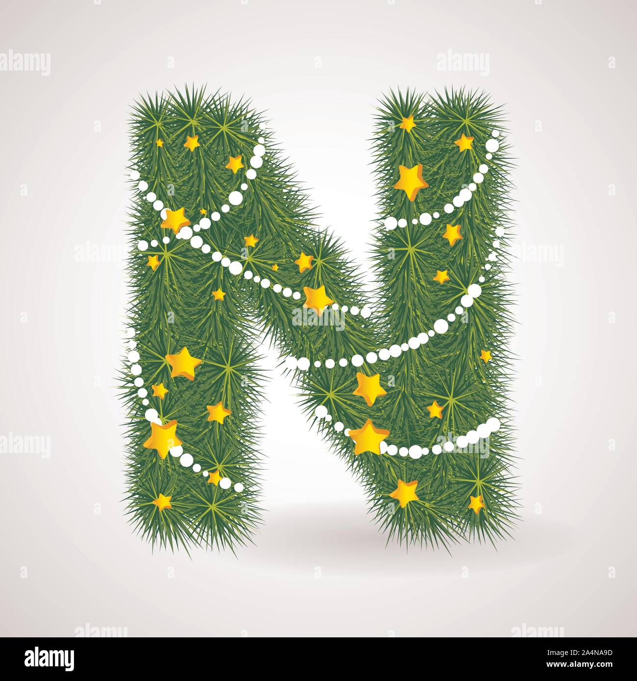 Christmas and New Year tree abc Stock Vector Image & Art - Alamy