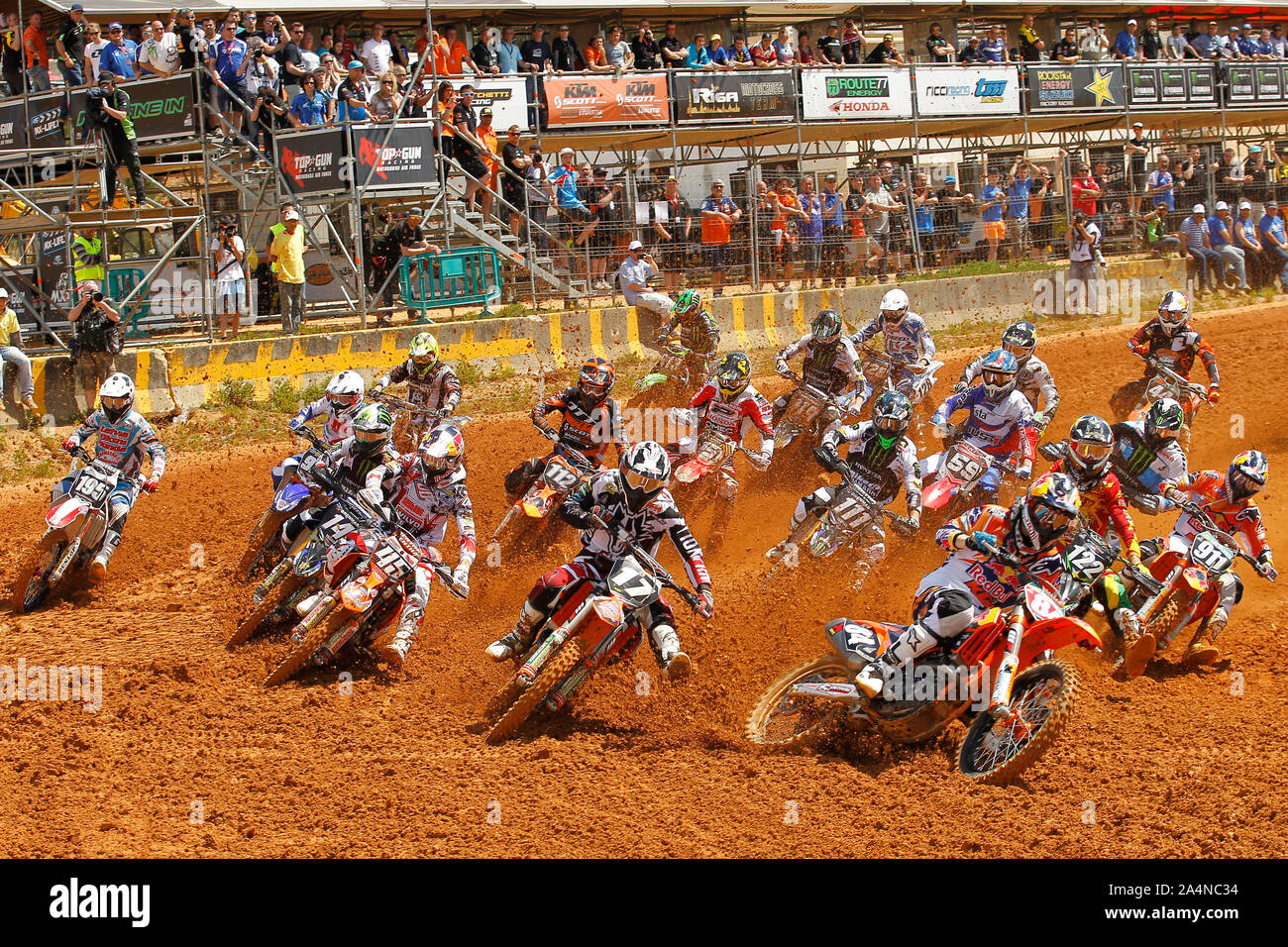 MX2 rider's, JEFFREY HERLINGS (NED) of Red Bull KTM Factory Racing, MX2 during GP of Portugal 2013 in MX1 and MX2, Casarão International Crossodromo, Stock Photo
