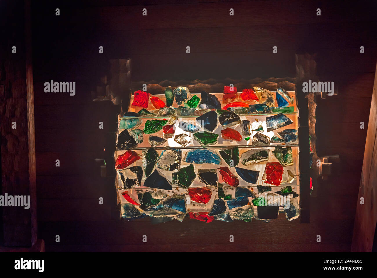 Stained glass , Gillette Castle, Once Home of ‘Sherlock Holmes, Park