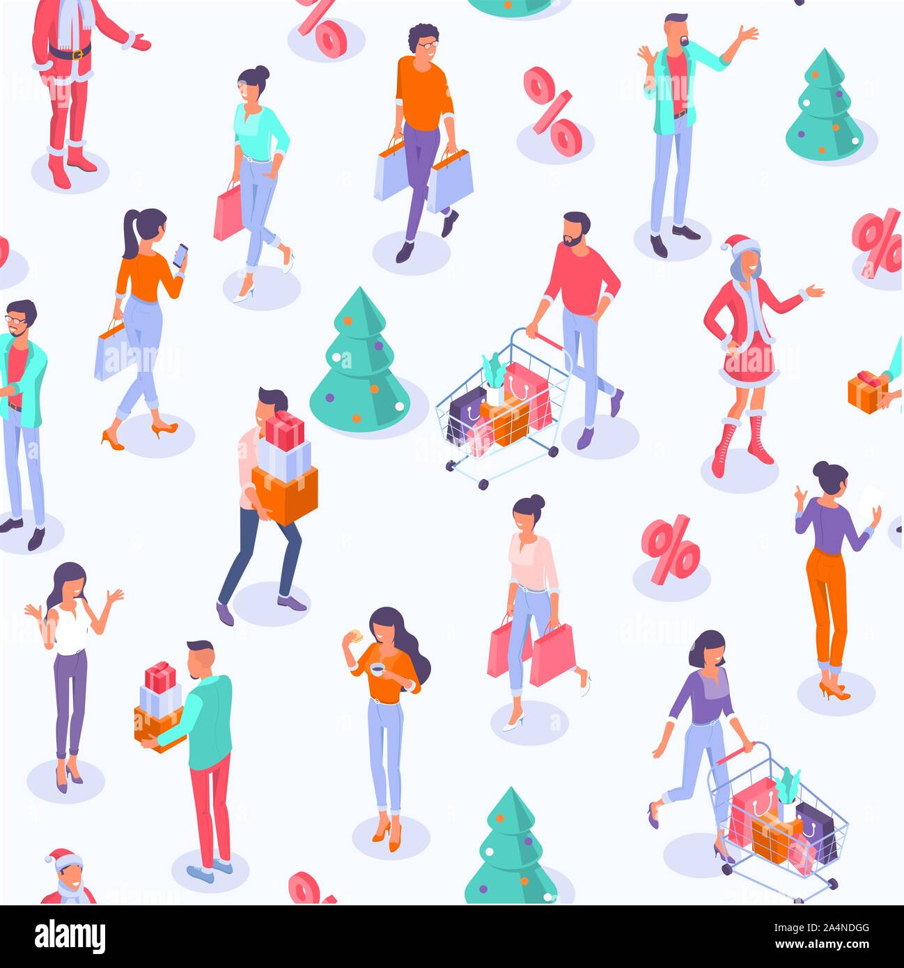 seamless christmas vector pattern Stock Vector