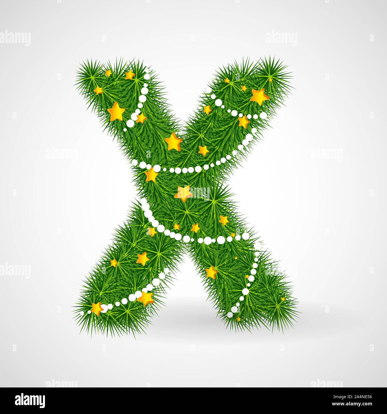 Christmas and New Year tree abc Stock Vector Image & Art - Alamy