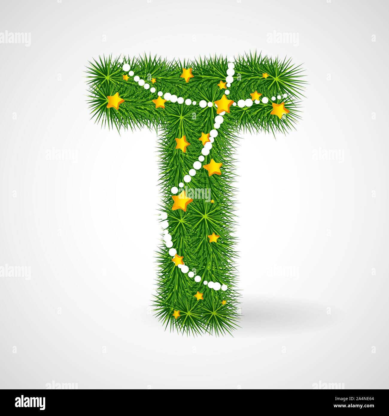 Christmas and New Year tree abc Stock Vector Image & Art - Alamy