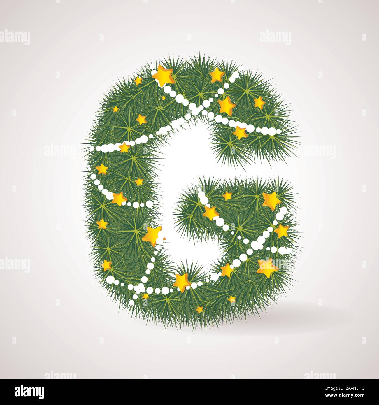 Christmas and New Year tree abc Stock Vector Image & Art - Alamy