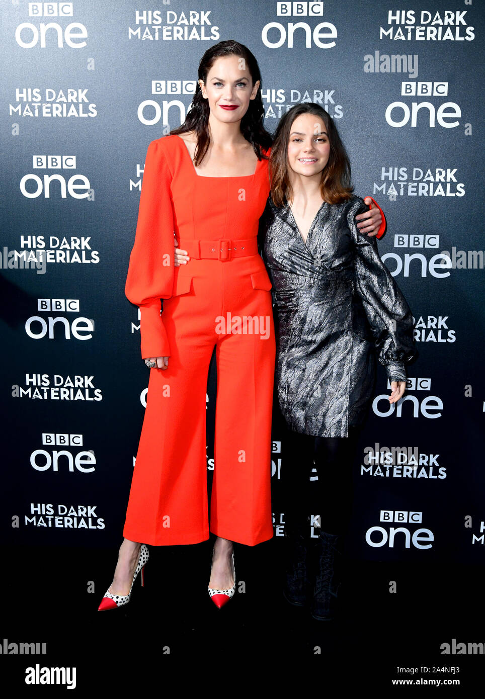 Ruth Wilson and Dafne Keen attending the premiere of His Dark Materials held at the BFI Southbank, London. Stock Photo