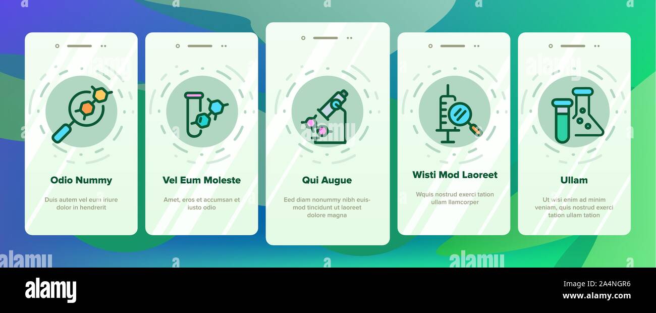 Drug Test Onboarding Icons Set Vector Stock Vector Image & Art Alamy