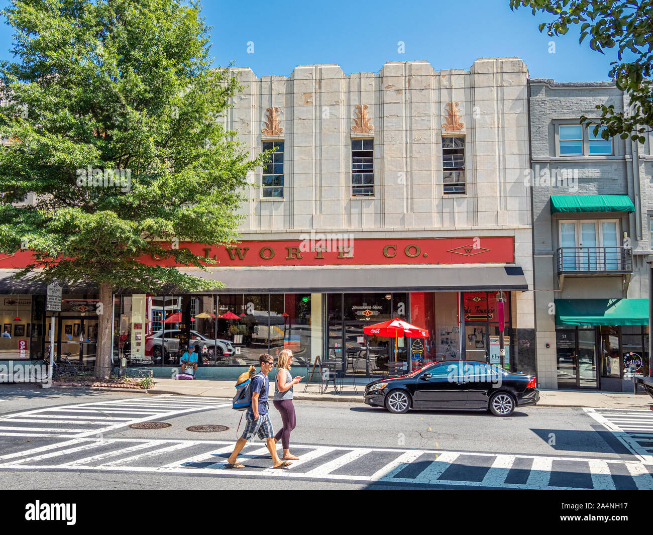 Exterior of historic Woolworth store now Woolworth Walk an art and